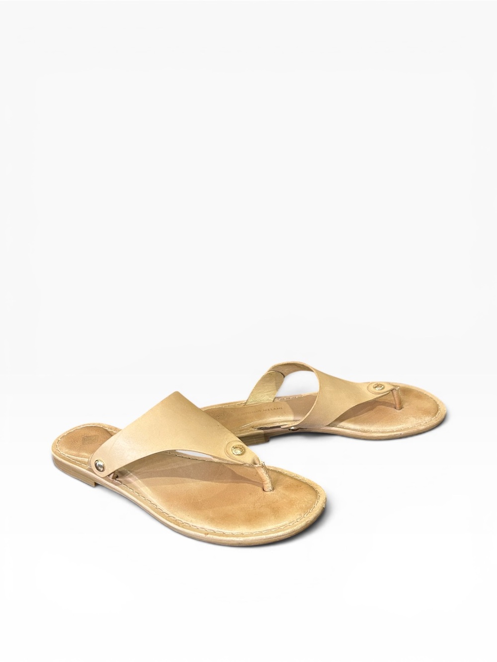 Antonio Melani Lennore Tan Leather Flip Flop Thong Sandals Women’s Size 7 - Picture 7 of 10
